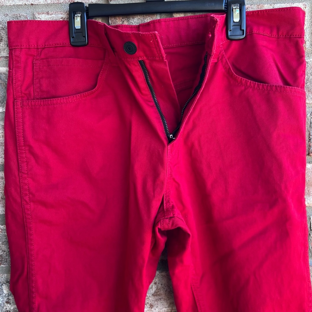 🍒💣 Levi’s 513 red lightweight denim jeans - Picture 3 of 11